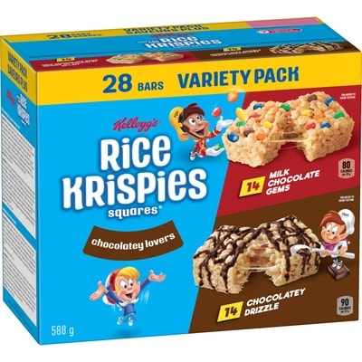 Kelloggs Rice Krispies Bars Chocolatey Lovers Variety Pack 588 g, $1.87/100g