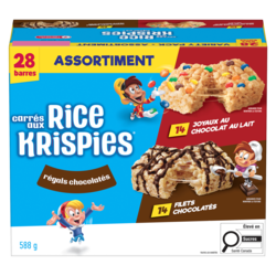 Kellogg’s Barres Rice Krispies régals chocolatés saveurs plus 588 g, 2,12 $/100g