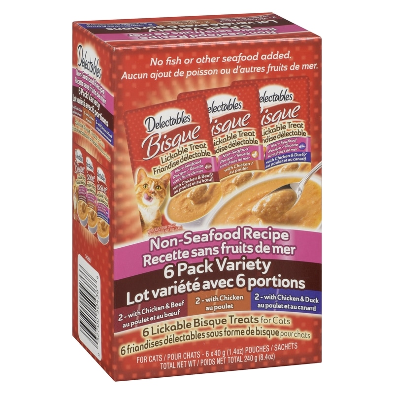 Lickable Bisque Treats For Cats Non-Seafood Recipe Pack Variety
