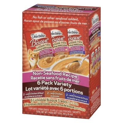 Lickable Bisque Treats For Cats Non-Seafood Recipe Pack Variety
