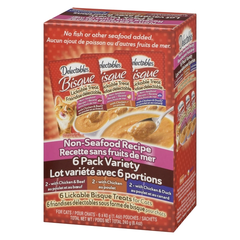 Lickable Bisque Treats For Cats Non-Seafood Recipe Pack Variety