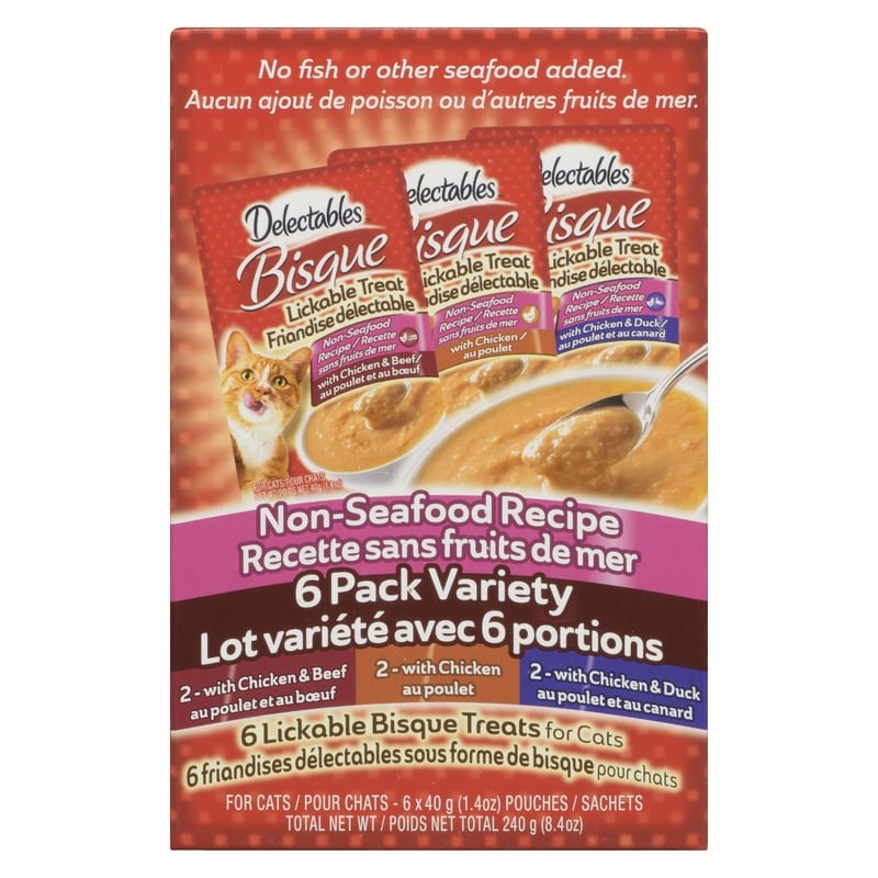 Lickable Bisque Treats For Cats Non-Seafood Recipe Pack Variety