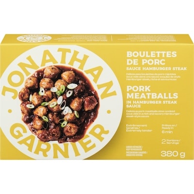 Jonathan Garnier Boulettes de porc sauce hamburger steak 380 g, 2,89 $/100g