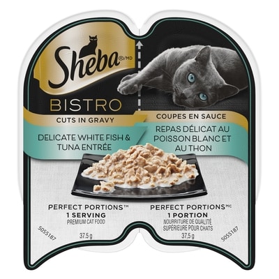 Perfect Portions Premium Cat Food Bistro Cuts In Gravy Delicate White Fish & Tuna Entrée