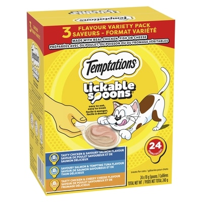 Lickable spoons gâteries pour chats 3 saveurs - format variété