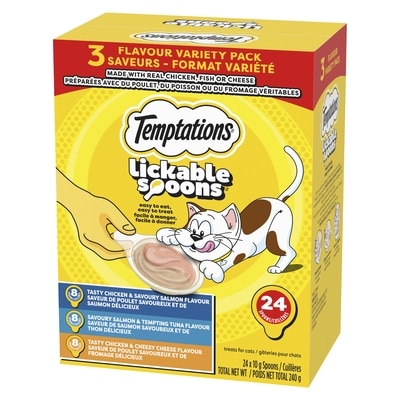 Lickable spoons gâteries pour chats 3 saveurs - format variété