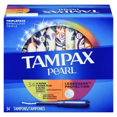 Tampax Tampons emballage triple 34 ea, 0,35 $/1ch