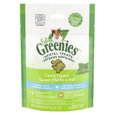 Greenies Feline Treats For Cats Dental Treats Catnip Flavour 59.53 g, $7.21/100g