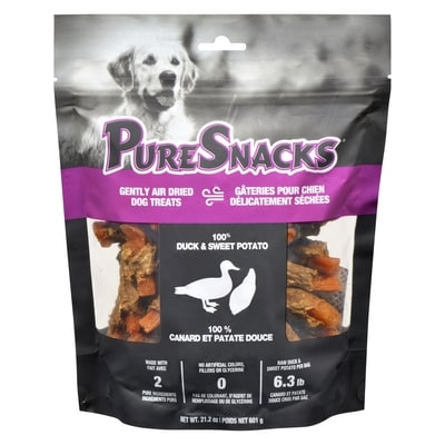 PureSnacks Gently Air Dried Dog Treats 100% Duck & Sweet Potato 601x601.0 g, $4.49/100g