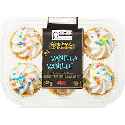 Farmer's Market Vanilla Cupcakes 318 g, $1.26/100g