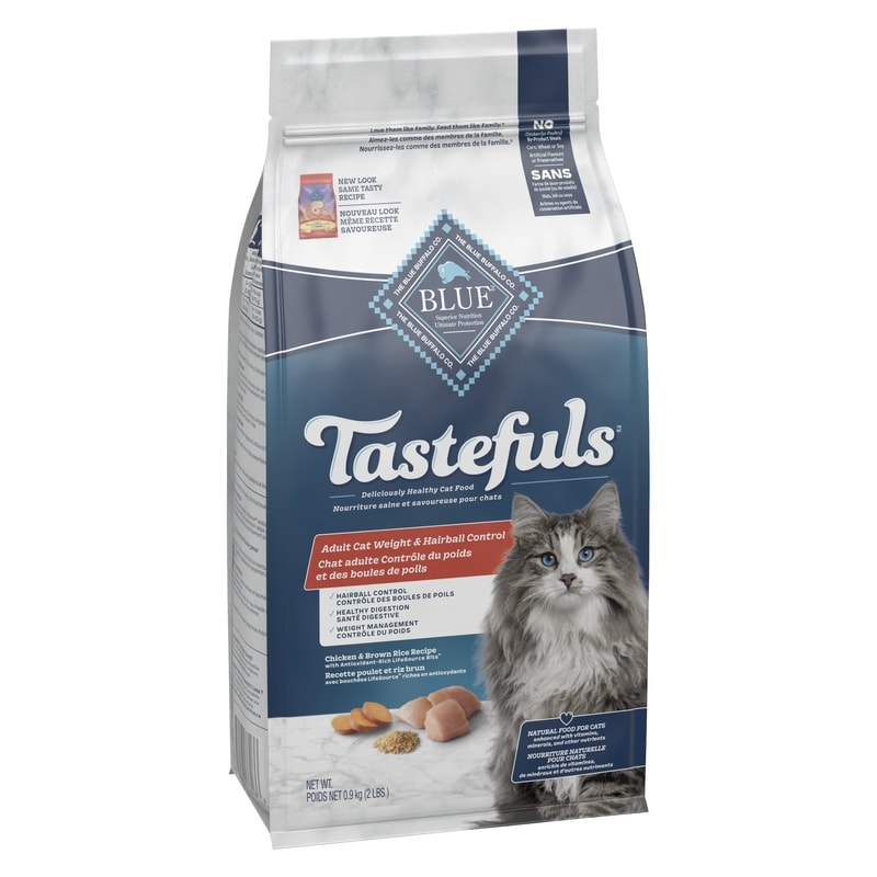 Tastefuls Natural Food For Cats Chicken & Brown Rice Recipe Adult Cat Weight & Hairball Control