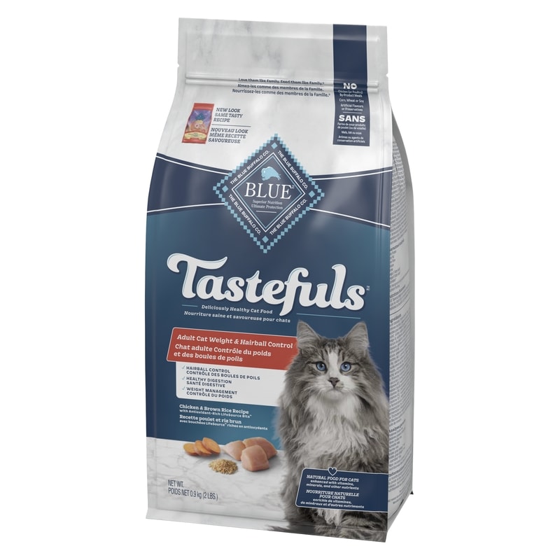 Tastefuls Natural Food For Cats Chicken & Brown Rice Recipe Adult Cat Weight & Hairball Control