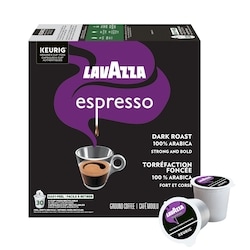 Lavazza Capsules K-Cup de café Espresso, torréfaction foncée, 30 unités 30 ea, 1,23 $/1ch