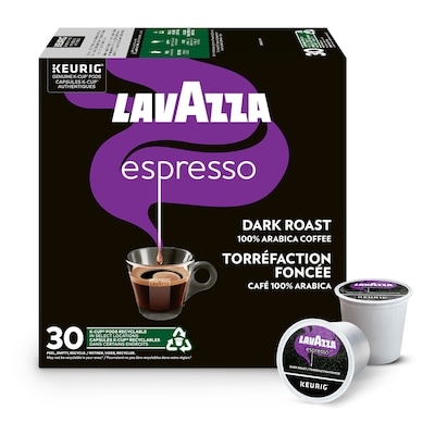 Lavazza Capsules K-Cup de café Espresso Lavazza, torréfaction foncée, 30 unités 30 ea, 0,97 $/1ch