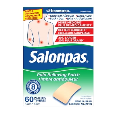 SalonPas Pain Relieving Patch 60 ea, $0.33/1ea