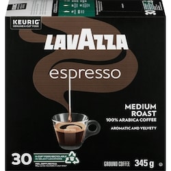 Lavazza Espresso Ground Coffee Medium Roast 30 ea, $0.87/1ea