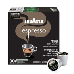 Lavazza Capsules K-Cup de café Espresso, torréfaction moyenne, 30 unités 30 ea, 1,23 $/1ch