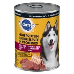Pedigree Nourriture pour chiens teneur élevée en protéines saveur de bœuf et d'agneau en sauce 375 g, 0,80 $/100g
