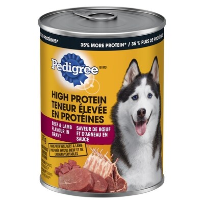 Pedigree Nourriture pour chiens teneur élevée en protéines saveur de bœuf et d'agneau en sauce 375 g, 0,80 $/100g