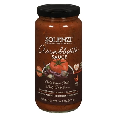 Solenzi Arrabbiata sauce chili calabrais 480 ml, 2,39 $/100ml
