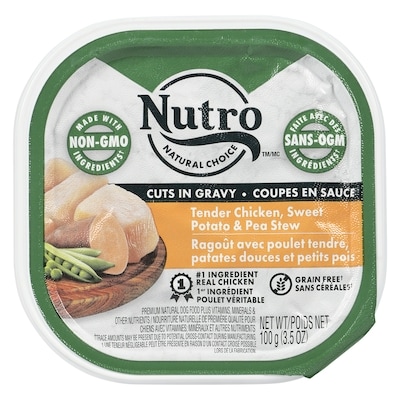 Nutro Dog Food Cuts In Gravy Tender Chicken, Sweet Potato & Pea Stew 100 g, $2.49/100g