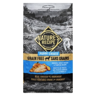 Nature's Recipe Grain Free Natural Dog Food Puppy Chicken, Sweet Potato & Pumpkin Recipe 1.8 kg, $1.00/100g