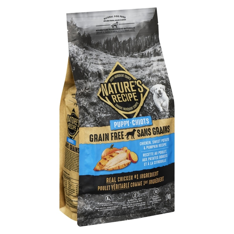 Grain Free Natural Dog Food Puppy Chicken, Sweet Potato & Pumpkin Recipe