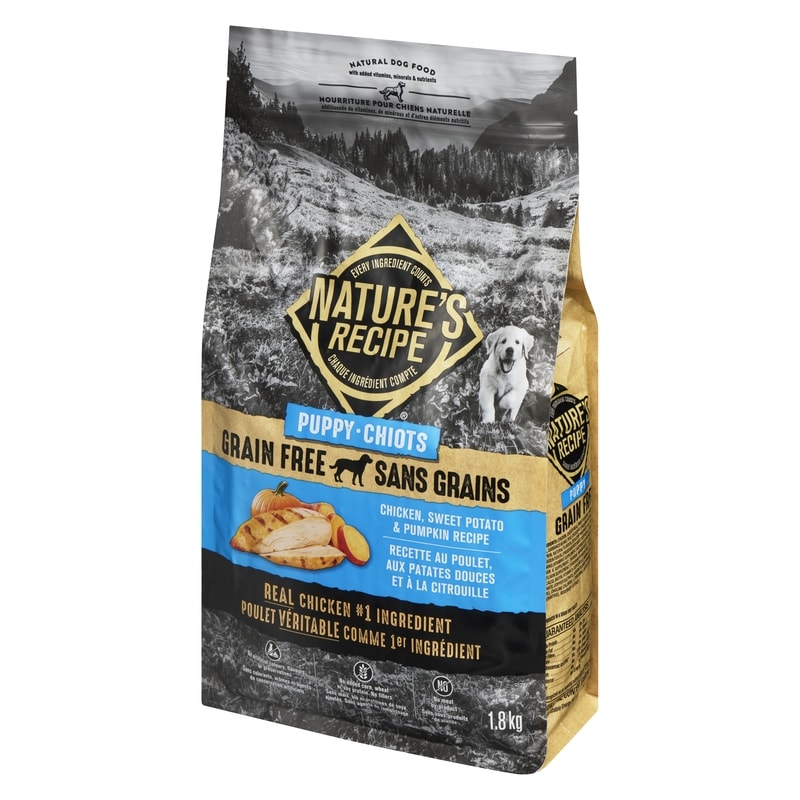 Grain Free Natural Dog Food Puppy Chicken, Sweet Potato & Pumpkin Recipe