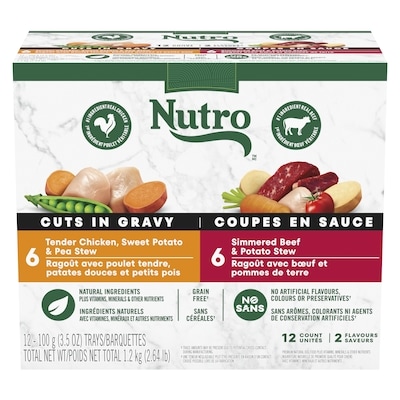 Nutro Premium Natural Dog Food Cuts In Gravy 1.2 kg, $2.42/100g