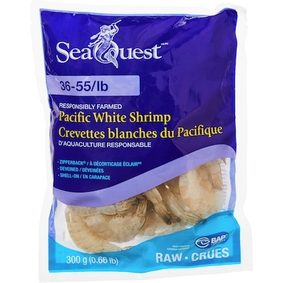 Seaquest Pacific White Shrimp 300 g, $2.66/100g