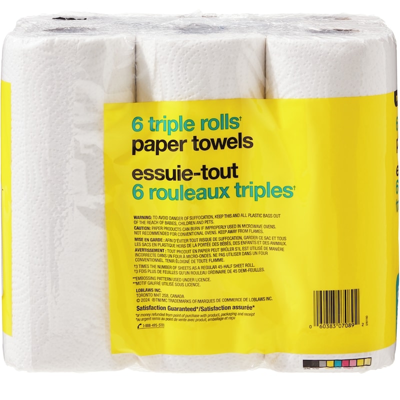 Triple Rolls Paper Towels 6 Pack