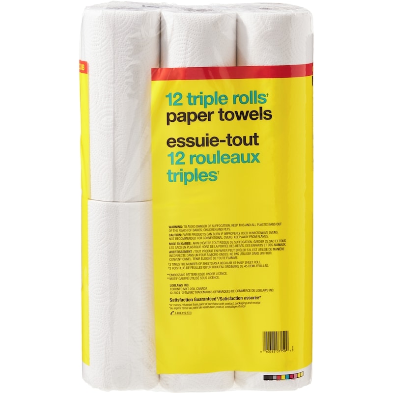 Triple Rolls Paper Towels Club Pack