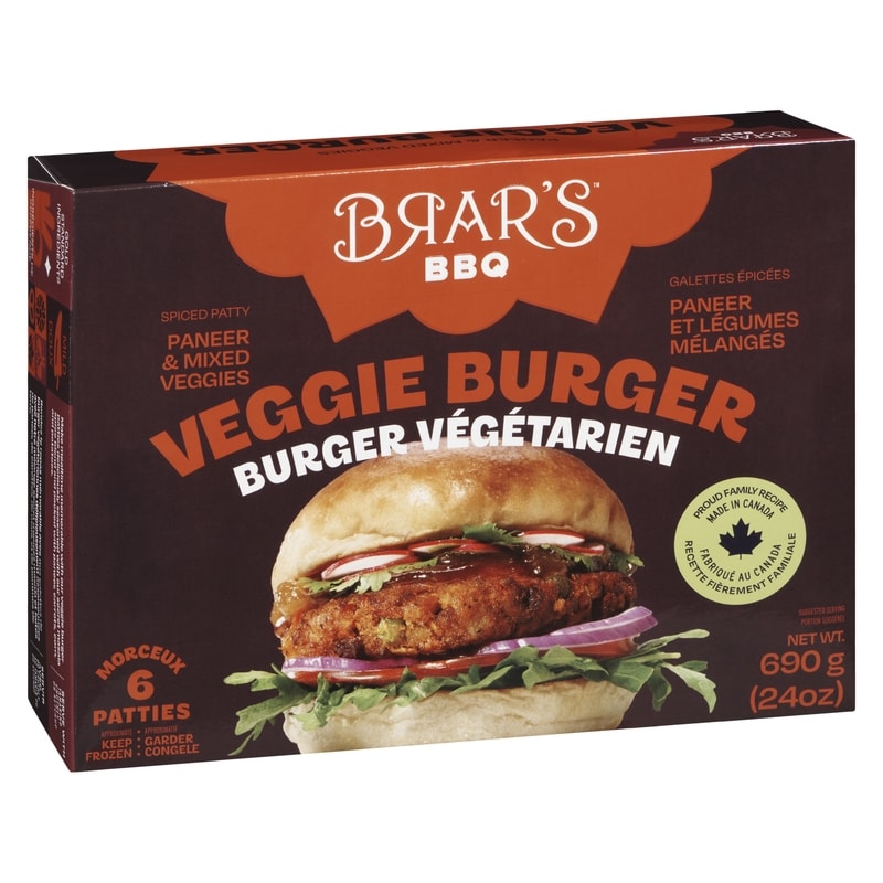 Bbq Veggie Burger Paneer & Mixed Veggies