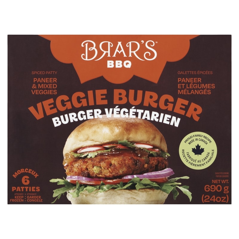 Bbq Veggie Burger Paneer & Mixed Veggies