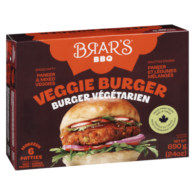 Bbq burger végétarien paneer et légumes mélangés