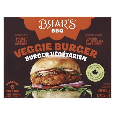 Bbq burger végétarien paneer et légumes mélangés