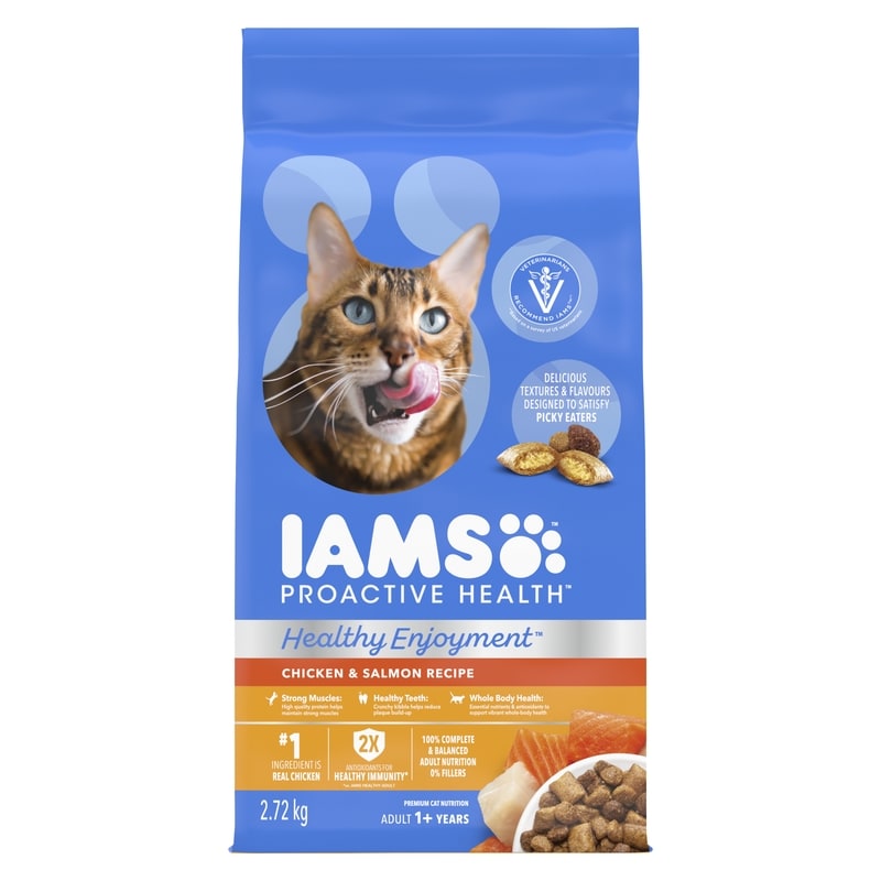 Proactive Health Premium Cat Nutrition Healthy Enjoyment Chicken & Salmon Recipe Adult 1+ Years