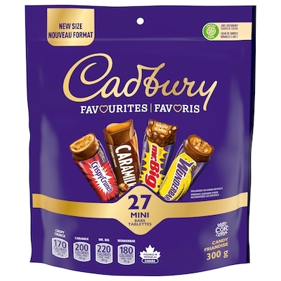 Cadbury FAVORIS 27CT JUNIORS, cacao 100% durable 300 g, 4,33 $/100g