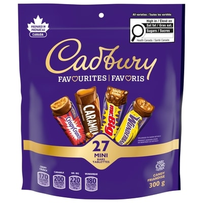 Cadbury FAVORIS 27CT JUNIORS, cacao 100% durable 300 g, 4,50 $/100g