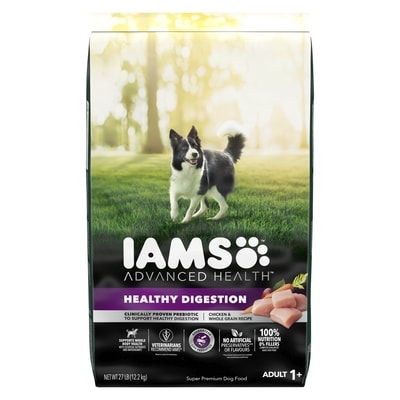 Iams Advanced Health Super Premium Dog Food Healthy Digestion Chicken & Whole Grain Recipe Adult 1+ 12.25 kg, $0.52/100g