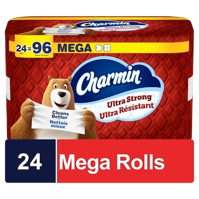Charmin Papier hygiénique Ultra Résistant, 24&nbsp;rouleaux méga, 220&nbsp;feuilles par rouleau 24 ea, 1,42 $/1ch