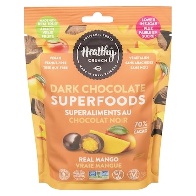 Healthy Crunch Superaliments au chocolat noir vraie mangue 235 g, 4,21 $/100g