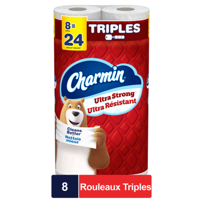 Charmin Papier hygiénique Ultra Résistant, 8 rouleaux triples 8 ea, 2,00 $/1ch