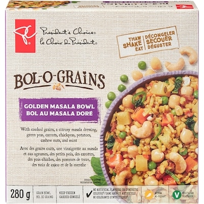 President's Choice Bol-O-Grains Golden Masala Grain Bowl 280 g, $2.14/100g