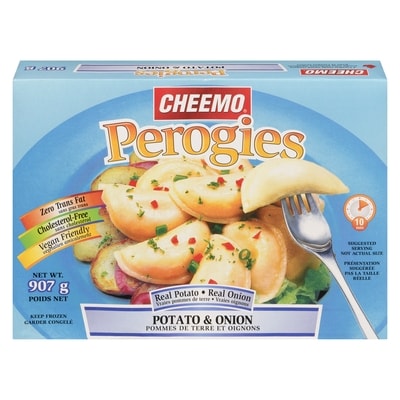 Cheemo Perogies Potato & Onion 907 g, $0.33/100g