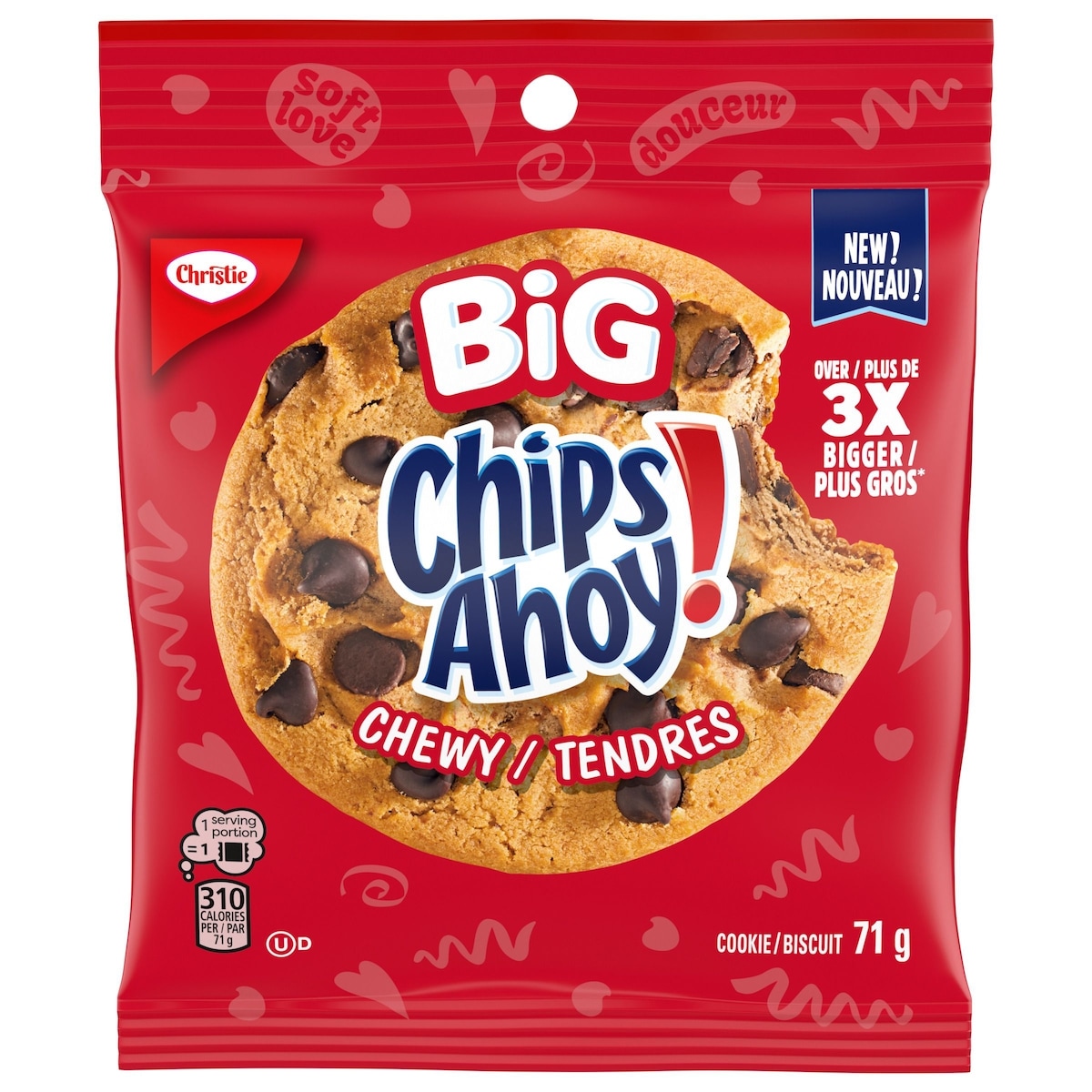 Christie Big Chewy Chocolate Chip Cookies 71 g, $3.23/100g
