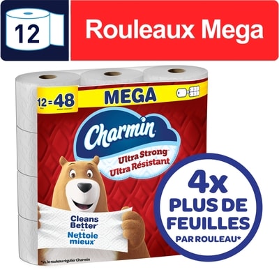 Charmin Papier hygiénique Ultra Résistant, 12 rouleaux méga 12 ea, 1,67 $/1ch