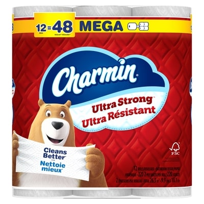 Charmin Papier hygiénique Ultra Résistant, 12 rouleaux méga 12 ea, 1,67 $/1ch