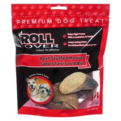 Rollover Premium Dog Treat Beef Stuffed Hooves 2 ea, $5.25/1ea