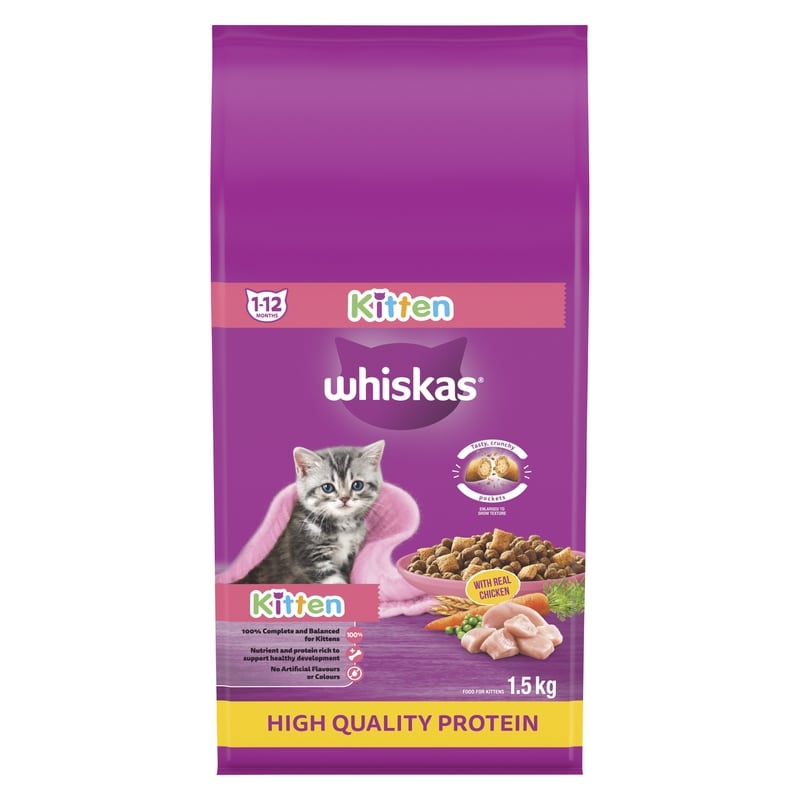 Dry Kitten Food With Chicken For Cats 1-12 Months